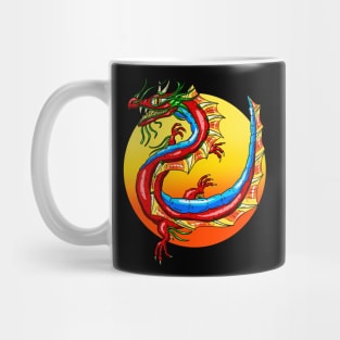 Chinese Dragon in the Sunset Mug